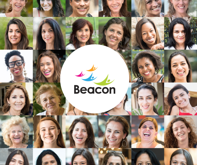 This shows a grid of headshots of women of all ages and backgrounds.